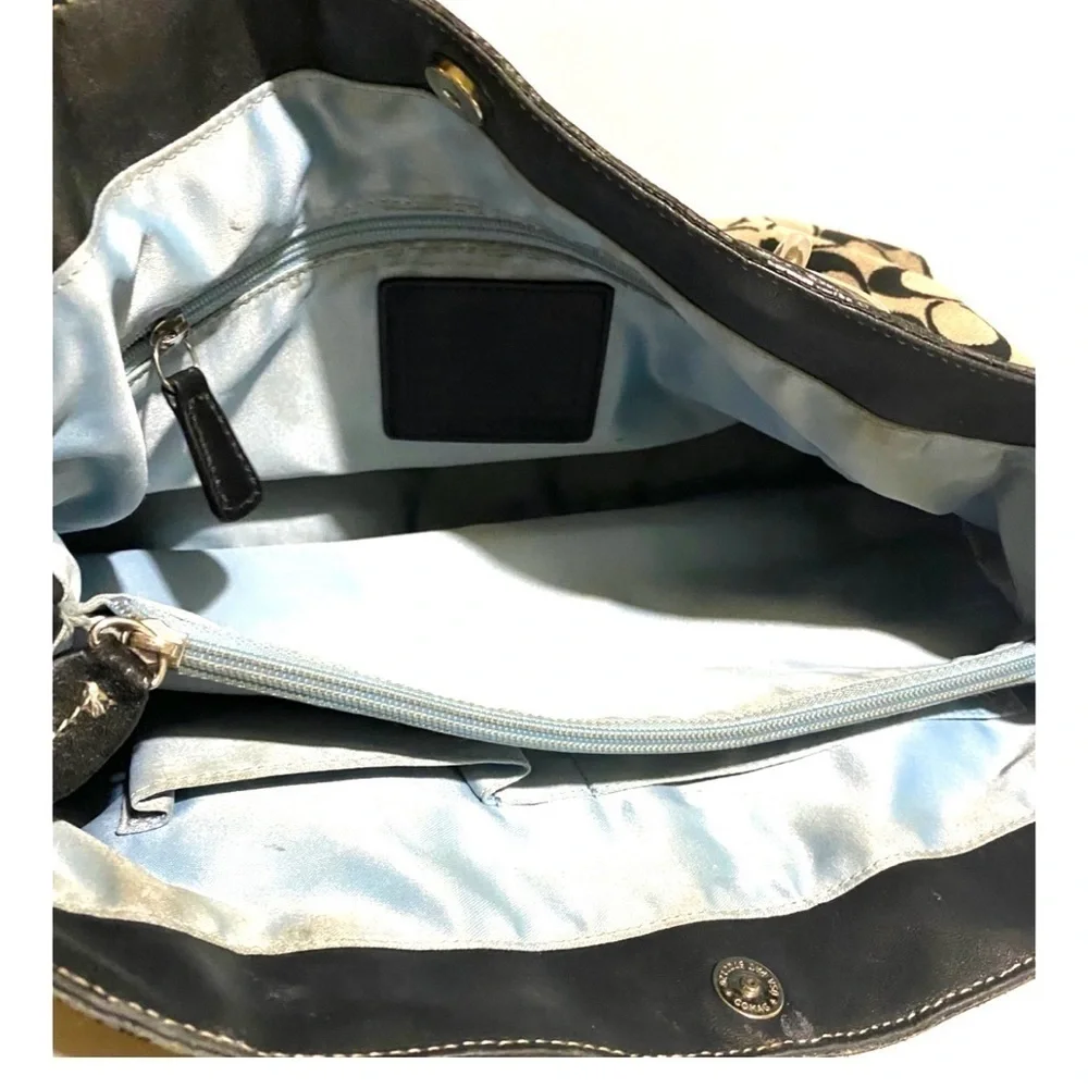 Coach vintage CC signature print canvas satchel handbag